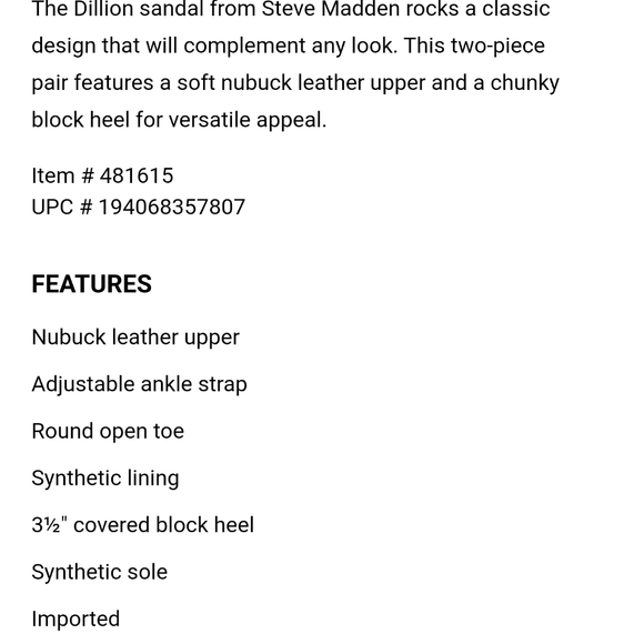 Steve madden Dillion sandal - Picture 3 of 3